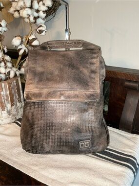 Bed Stu Patsy Convertible 4 Way Leather Backpack Bag Graphito Black MSRP $335